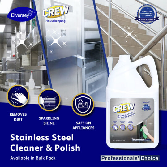 stainless steel cleaner and polish crew diversey