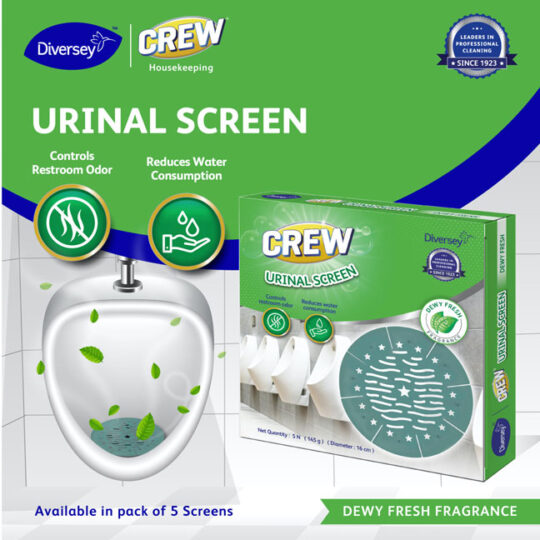 urinal screen diversey dewy green